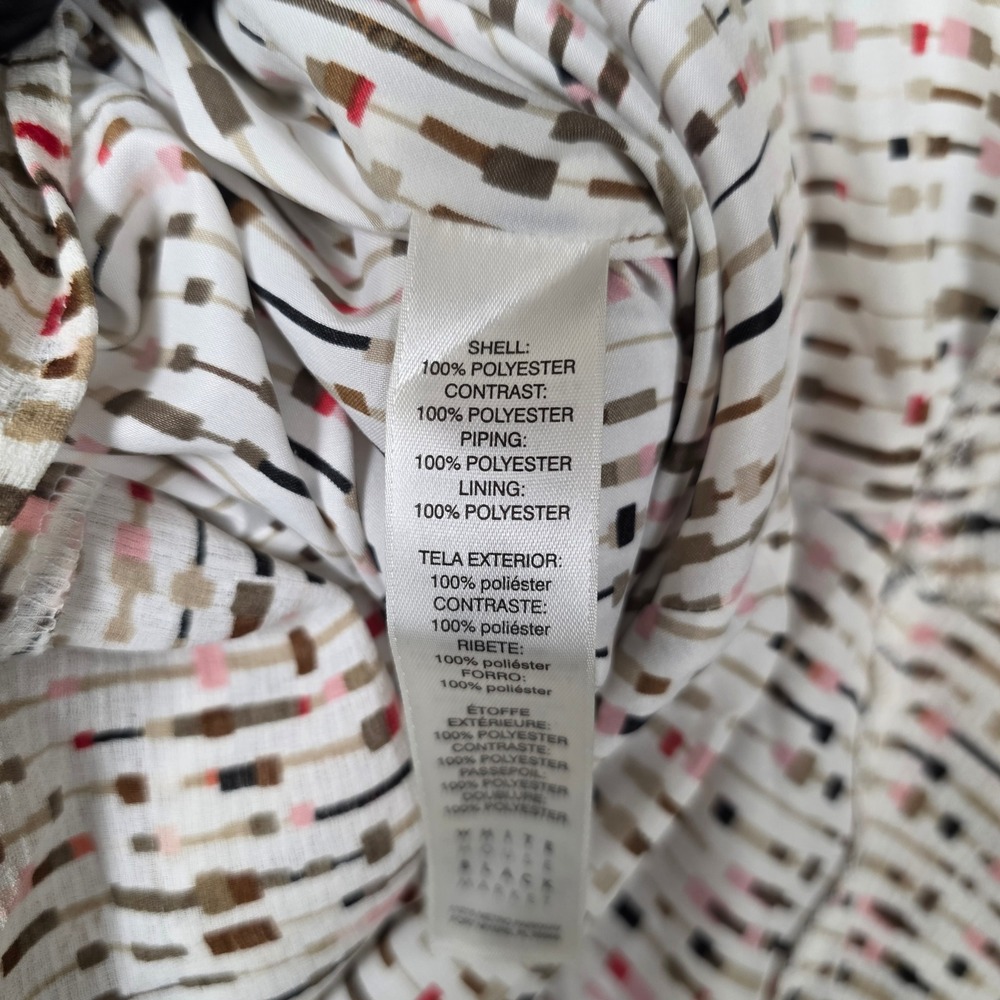 White House Black Market Skirt Womens 2 White‎ Pink Tiered Abstract Fair Flared - Picture 4 of 8